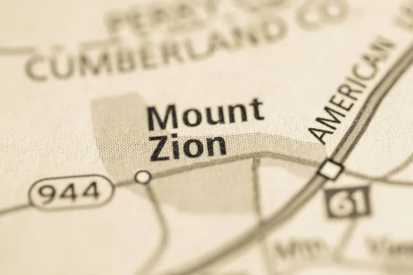Mount Zion. Pennsylvania. USA map