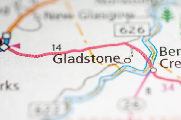 Gladstone Virginia Concetto Mappa Usa — Foto Stock