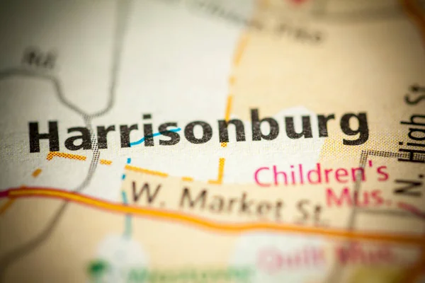 Harrisonburg Virginia Usa Fahrplan Konzept — Stockfoto