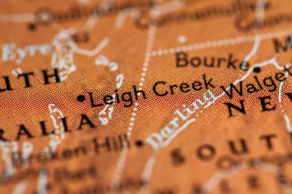 Leigh Creek Australia Sulla Mappa Geografica — Foto Stock