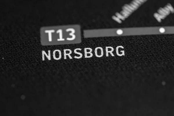 Station Norsborg Carte Métro Stockholm — Photo