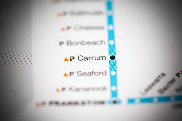 カラム駅 メルボルン地図 — ストック写真