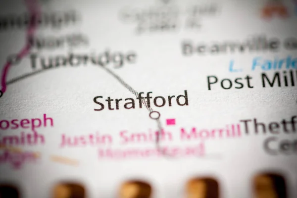 Strafford Vermont Eua Mapa — Fotografia de Stock
