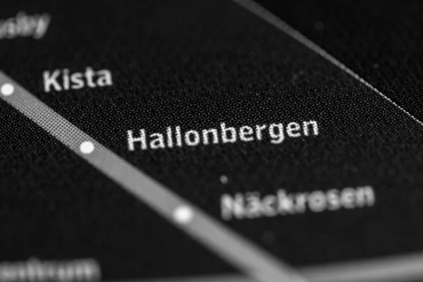 Hallonbergen Station Carte Métro Stockholm — Photo