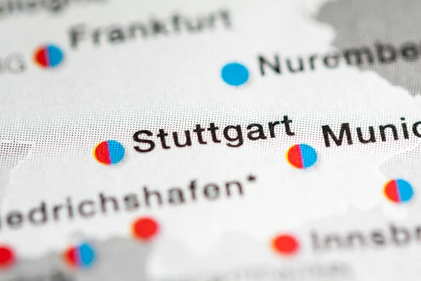 Stuttgart Allemagne Cartographie Carte Géographique — Photo