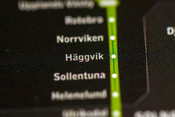 Haggvik Station Carte Métro Stockholm — Photo
