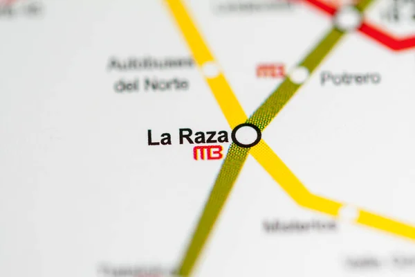 Σταθμός Ράζα Χάρτης Μετρό Της Πόλης Του Μεξικού — Φωτογραφία Αρχείου