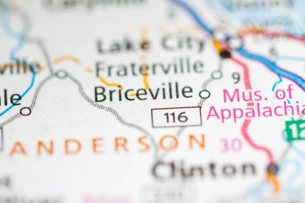 Det Briceville Det Tennessee Usa Begreppet Färdplan — Stockfoto