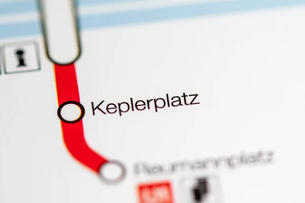 Stanice Keplerplatz Mapa Metra Vídeň — Stock fotografie