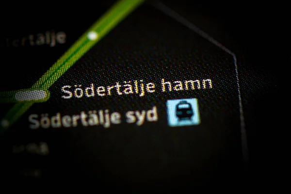 Sodertalje Hamm Station Stockholm Metro Map — Stock Photo, Image