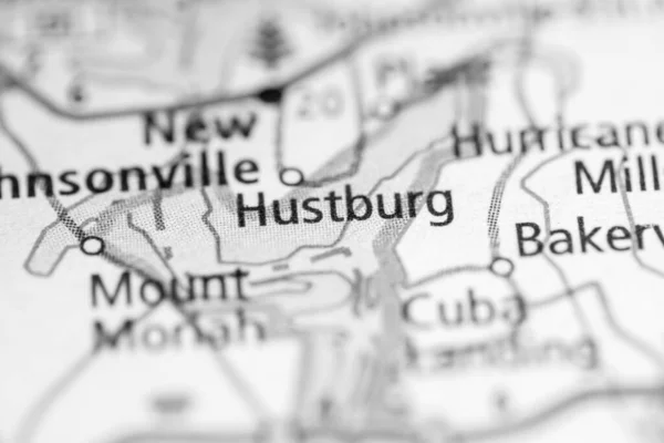 Hustburg Tennessee Hoja Ruta Concepto —  Fotos de Stock