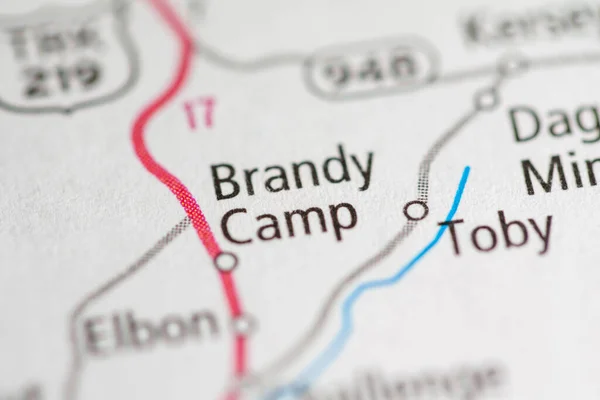Brandy Kamp Pennsylvania Kaart Verenigde Staten — Stockfoto