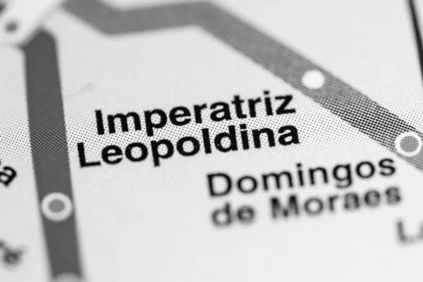 Imperatriz Leopoldina Station Sao Paolo Metro Map — Stock Photo, Image