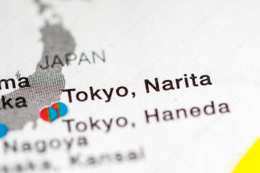 Tokyo, Narita, Japan cartography, geography map 