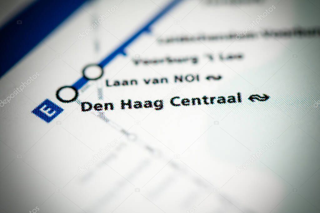 Den Haag Centraal Station. Rotterdam Metro map.