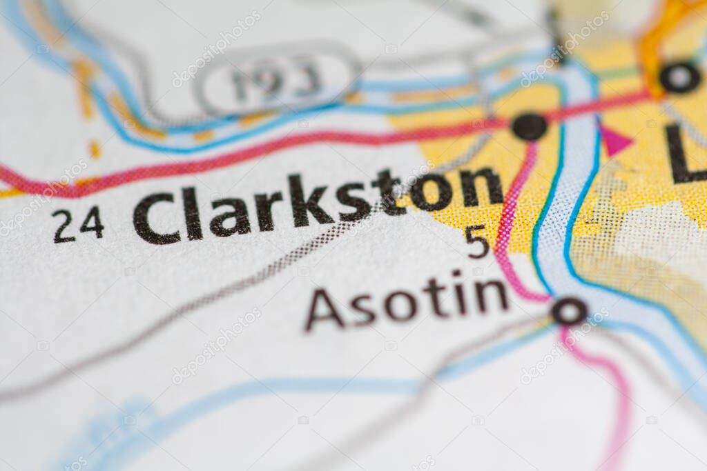 Clarkston. Washington. USA map