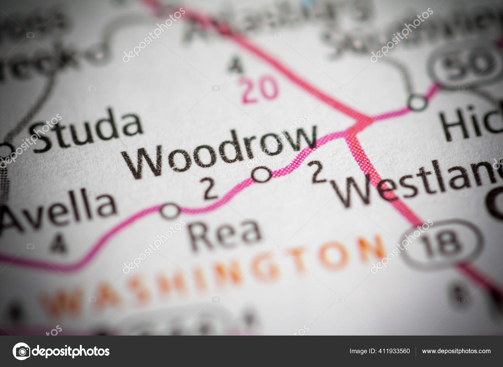Woodrow Pennsylvania Usa Map Stock Photo by ©aliceinwonderland2020