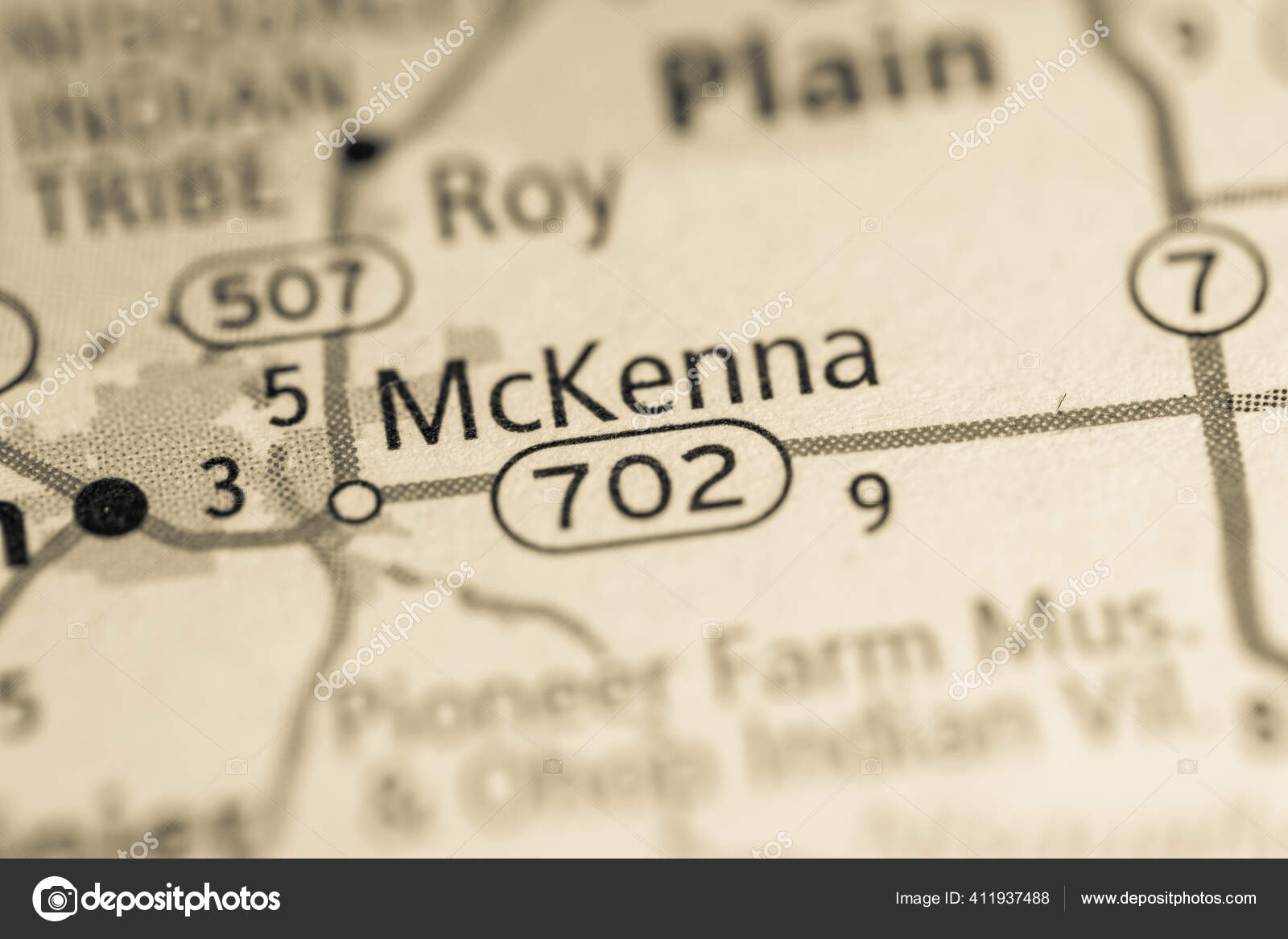 Mckenna Washington Usa Road Map Stock Photo by ©aliceinwonderland2020