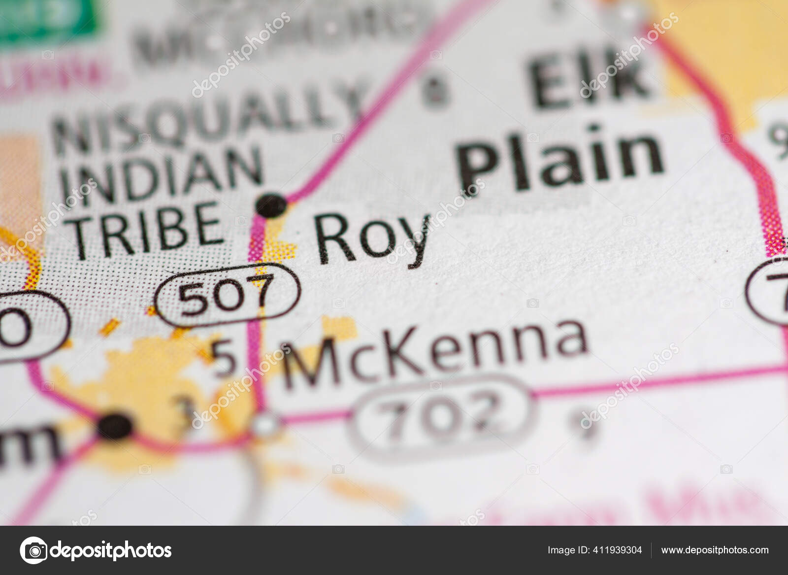 Roy Washington Usa Road Map — Stock Photo © aliceinwonderland2020