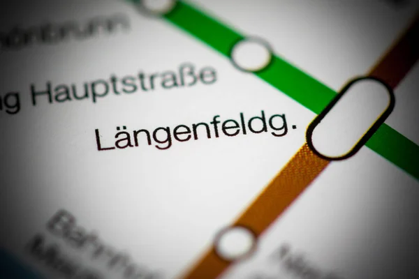 Langenfeldgasse车站维也纳地铁地图 — 图库照片