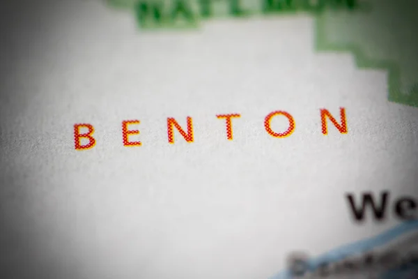 Benton Washington Eua Viagens Mapa — Fotografia de Stock