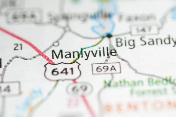 Manlyville Tennessee Hoja Ruta Concepto —  Fotos de Stock