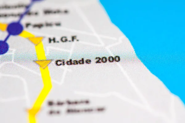 Estación Cidade 2000 Mapa Del Metro Fortaleza — Foto de Stock