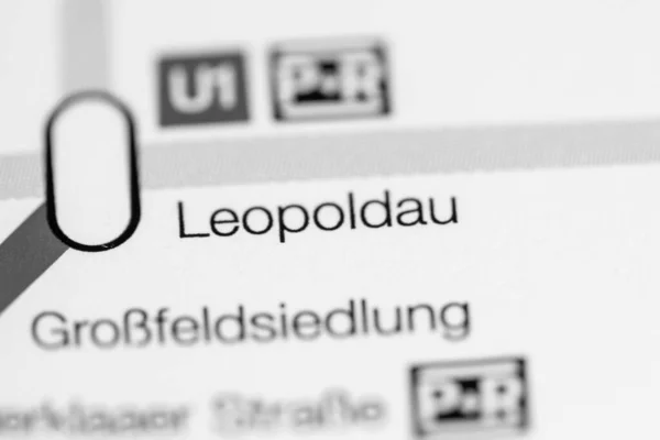 Leopoldau Stationen Wien Metro Karta — Stockfoto