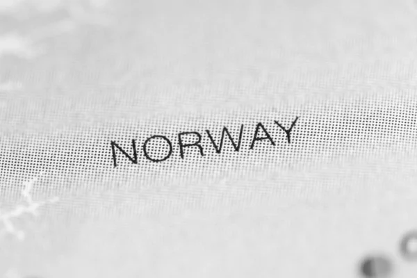 Νορβηγία Μετρό Άποψη Χάρτη — Φωτογραφία Αρχείου