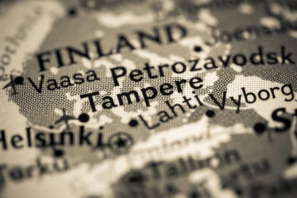 Tampere Finland Metro Map View — Stock Photo, Image