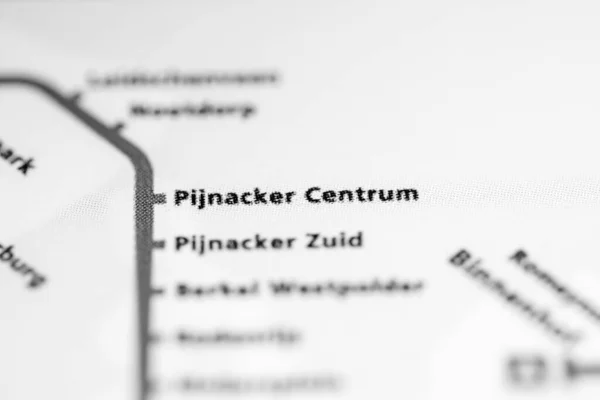 Pijnacker中央车站鹿特丹地铁地图 — 图库照片