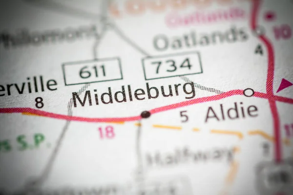 Middleburg Virginia Estados Unidos Mapa Carreteras Concepto — Foto de Stock