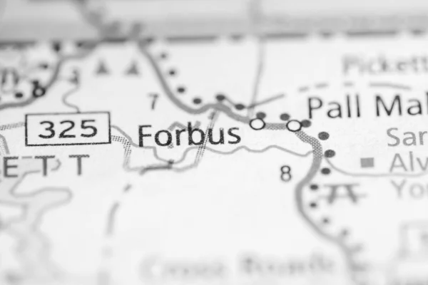 Forbus Tennessee Mapa Usa — Stock fotografie