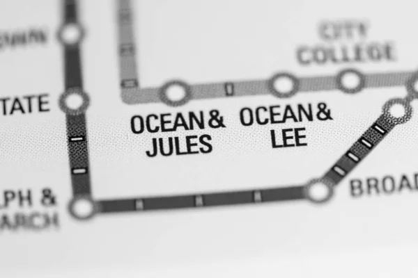 Ocean Jules Station Mapa Metra San Francisco — Stock fotografie