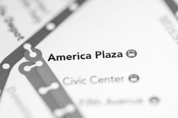 Estación America Plaza Mapa Del Metro San Diego —  Fotos de Stock