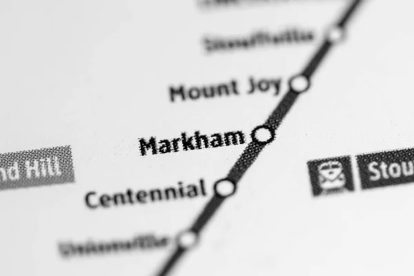 Estação Markham Mapa Metrô Toronto — Fotografia de Stock