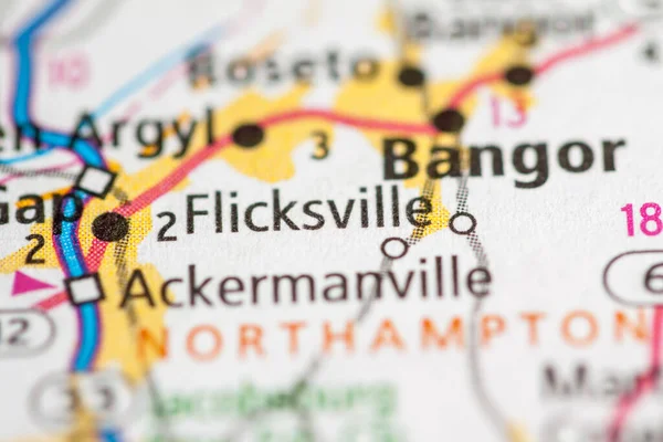 Flicksville Pennsylvania Usa Map — Stock Photo, Image