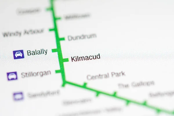 キルマクド駅 ダブリン地下鉄地図 — ストック写真