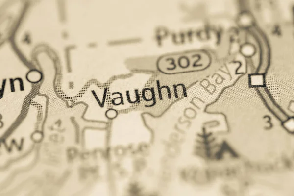 Vaughn. Washington. USA map