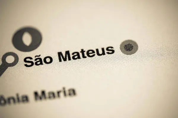 Sao Mateus Station Sao Paolo Metro Map — Stock Photo, Image