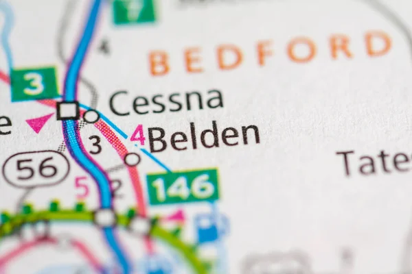 Белден Пенсильванія Карта Сша — стокове фото