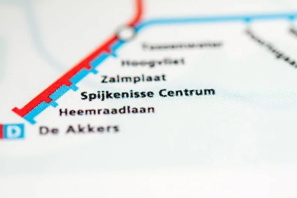 Estação Centrum Spijkenisse Mapa Metro Roterdão — Fotografia de Stock