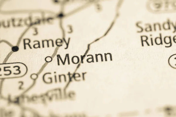 Morann Pensilvânia Eua Mapa Conceito — Fotografia de Stock