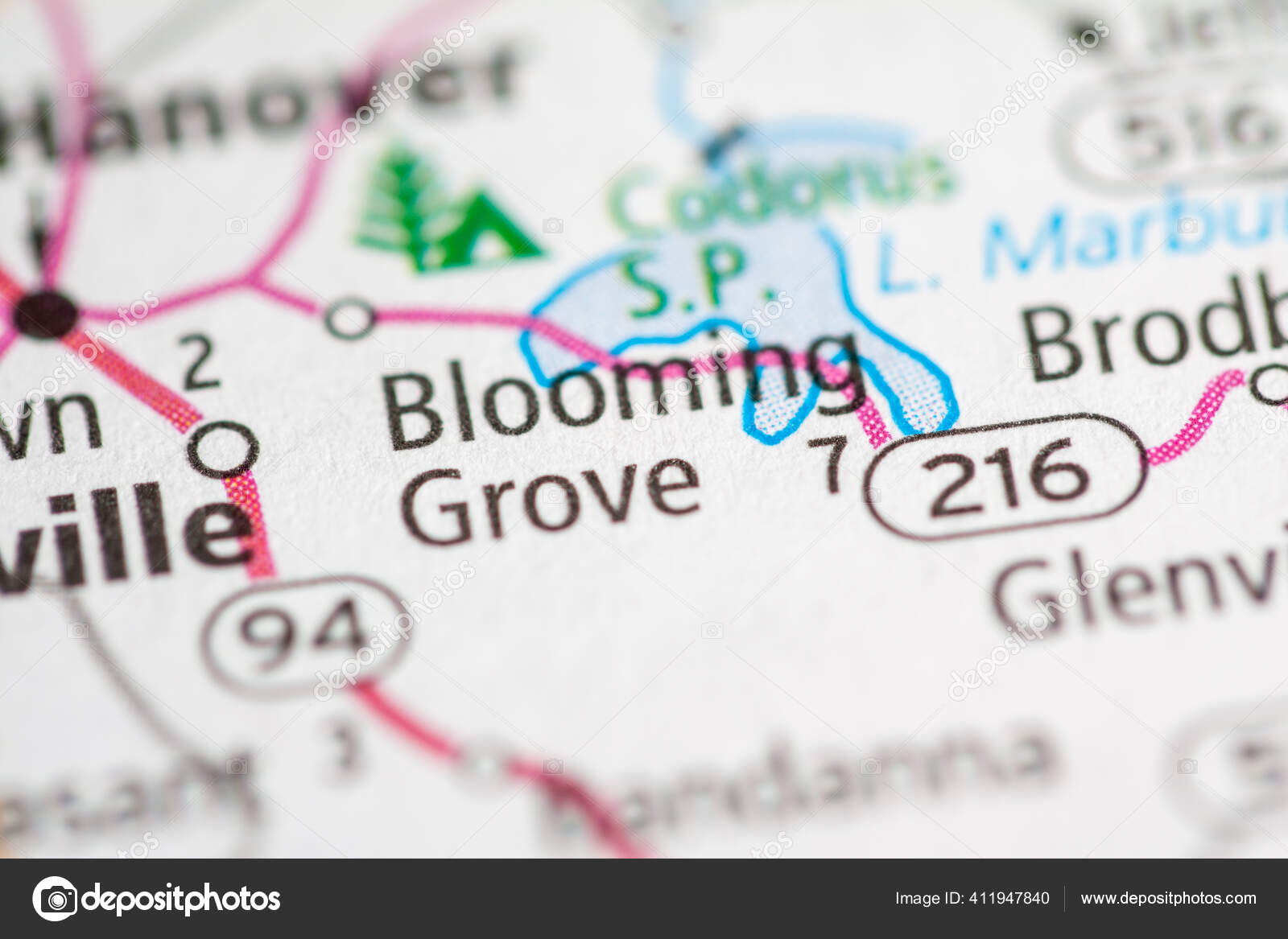 Blooming Grove Pennsylvania Usa Map Stock Photo by ©aliceinwonderland2020 411947840