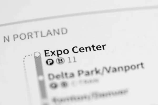 Estación Expo Center Mapa Del Metro Portland —  Fotos de Stock