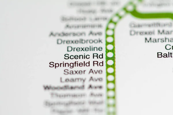 Estação Cênica Filadélfia Mapa Metro — Fotografia de Stock