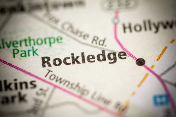 Rockledge Pennsylvania Stati Uniti Concetto Road Map — Foto Stock
