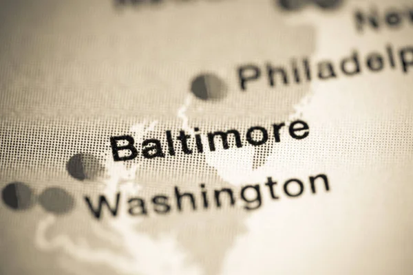 Baltimore Maryland Eua Cartografia Ilustração Mapa Geografia — Fotografia de Stock