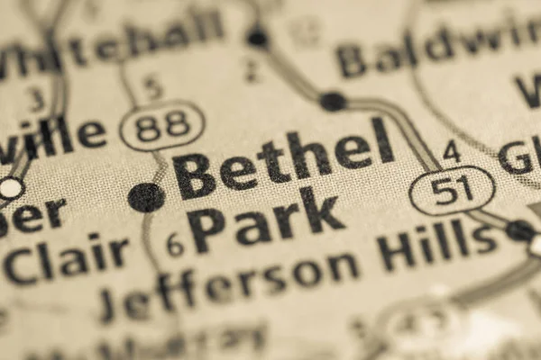 Bethel Park Pennsylvania Usa Map — Stock Photo, Image