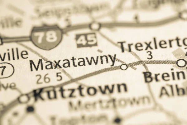 Maxatawny Pennsylvania Usa Road Map Concept — Stock Photo, Image